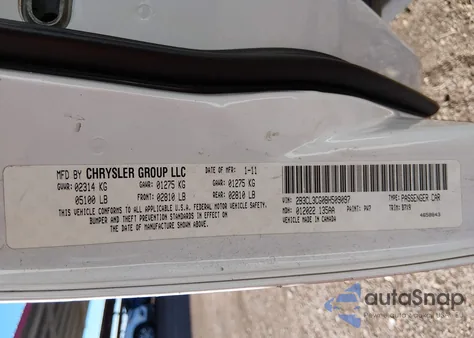 2011 Dodge Charger z USA, uszkodzony, nr VIN 2B3CL3CG0BH509097